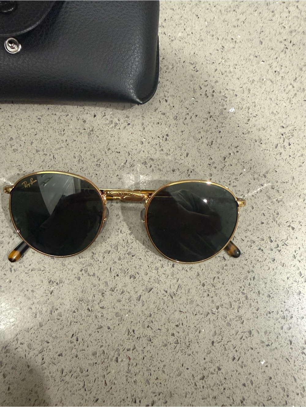 Ray-Ban black and gold
